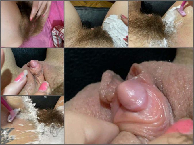 Pussy Shaved Pov - Amateur POV huge clit wife shave her hairy pussy â€“ close up, large labia |  www.scat-forums.com - Free Scat Porn Forums & Pooping Videos Shit Forums