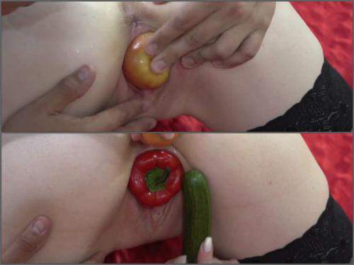 Anal Sex With Vegetables - Food and bottles vaginal and anal sex with amazing russian couple â€“ couple  fisting, vegetable anal download free fisting at our extreme porn hub