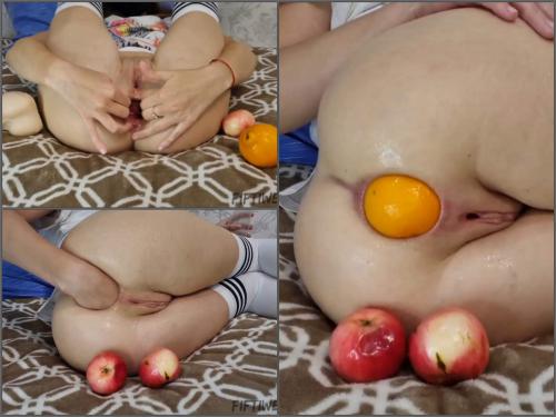 Russian masked girl Fiftiweive69 anal prolapse loose with vegetables â€“  prolapse porn, food masturbation download free fisting at our extreme porn  hub