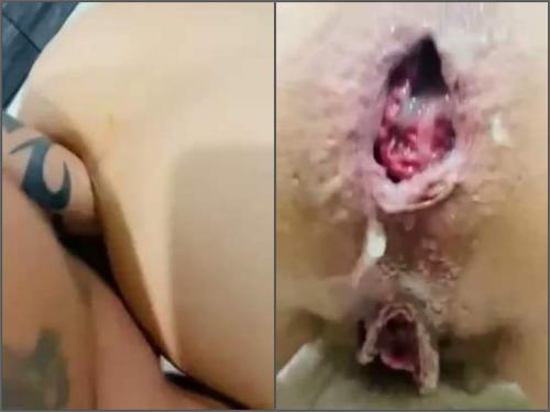 Husband POV ruined anal rosebutt his wife during double anal - amateur, rosebutt