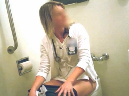 Hospital toilet voyeur pissing porn with many sexy girls - toilet spy, peeing videos